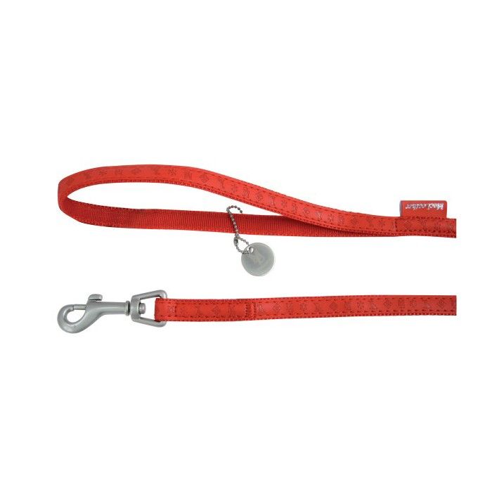 Laisse Mac Leather 25mm/1,20 M - Rouge