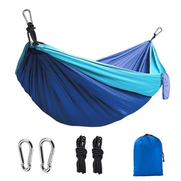 Hamac de camping portable double et simple en nylon ultraléger - Vert Hamac de camping portable double et simple en nylon ultraléger - Vert