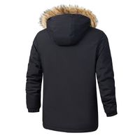 Manteau Hiver Homme - Marque - Modèle - Capuche Fausse Fourrure - Doublure Polaire - Couleur Unie Noir Noir - Prêt-à-Porter Manteau Hiver Homme - Marque - Modèle - Capuche Fausse Fourrure - Doublure Polaire - Couleur Unie Noir Noir - Prêt-à-Porter