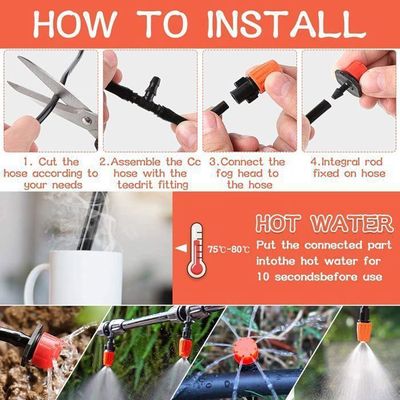 Kit Irrigation Goutte-à-goutte 200 Pièces - 50m Tuyau + Goutteurs Réglables Pour Jardin