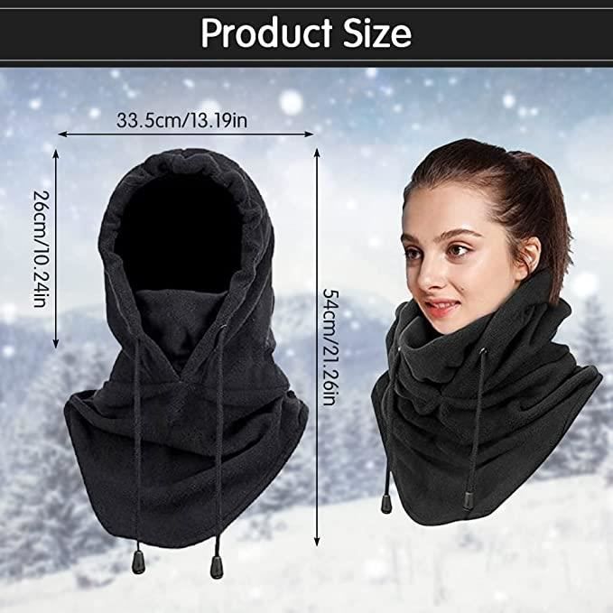 Cagoule Polaire Homme Femme, Chaud Cache-Cou d'hiver, Cagoule