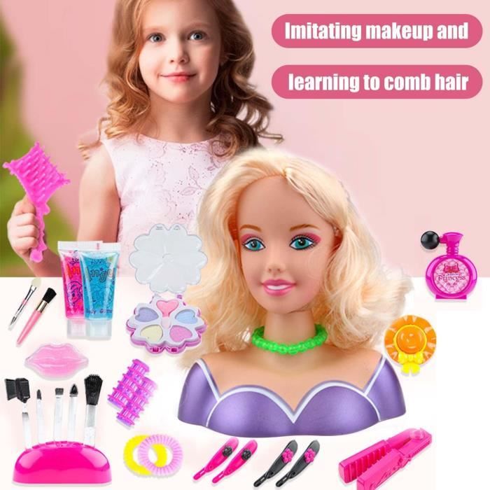 Barbie Tête à coiffer Deluxe - Blonde - Cdiscount Jeux - Jouets