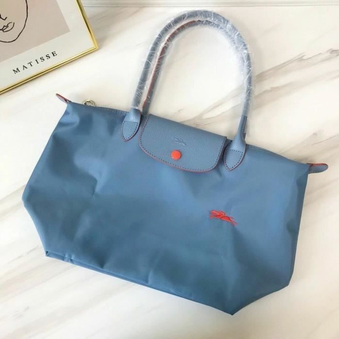 Sac Cabas Longchamp Pliant Grande Capacit bleu Moyenne