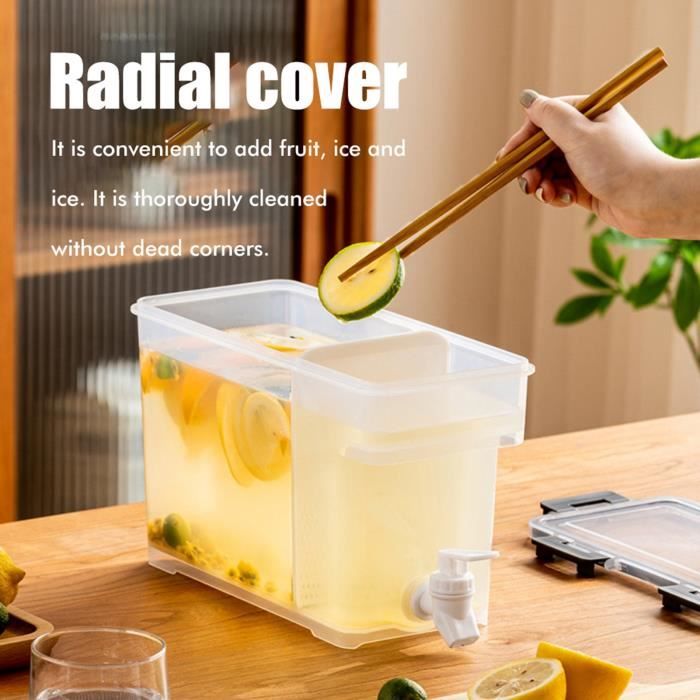 Distributeur De Boisson Avec Robinet - Capacité 3,5 L - En Plastique Alimentaire PP - Pour Thé Glacé, Limonade...