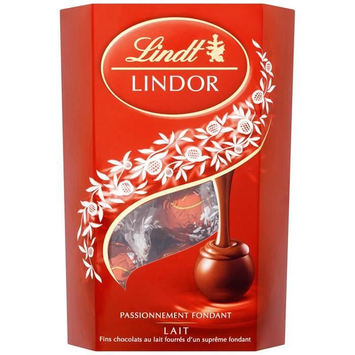 LOT DE 2 - LINDT : Lindor - Bouchées de chocolat au lait 200 g