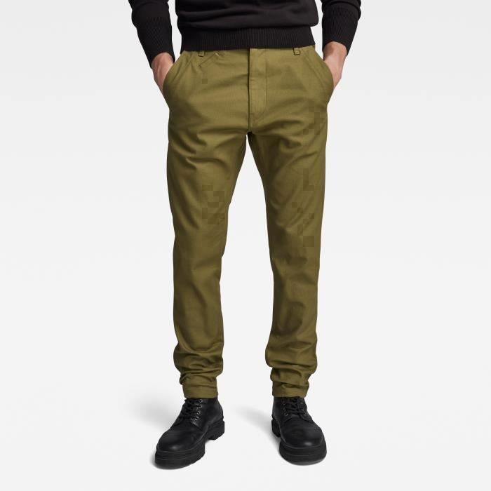 Pantalon chino slim G Star 2.0 dark olive 34x34 Dark olive Cdiscount Pret a Porter