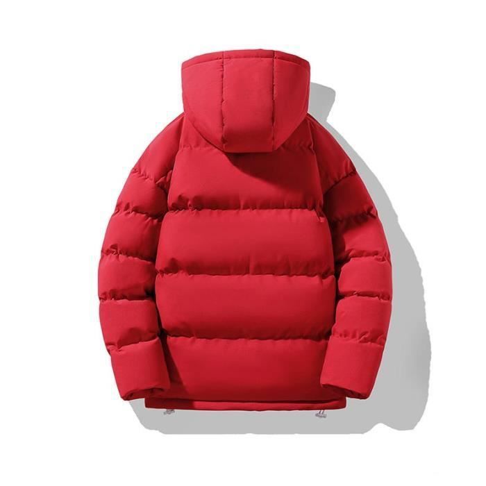 Doudoune Homme Grande Taille - Veste Hiver Chaude Matelassée Avec Capuche, Poches Et Fermeture Éclair - Taille M à 5XL