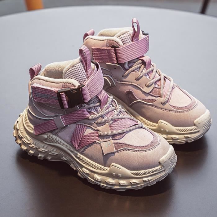 Enfant Chaussures Doublure Baskets de Sport pour Fille Hiver Chaud