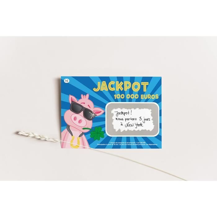Jackpot lotteria carte à gratter personnalisé - Faux ticket a gratter[S467]  - Cdiscount Beaux-Arts et Loisirs créatifs