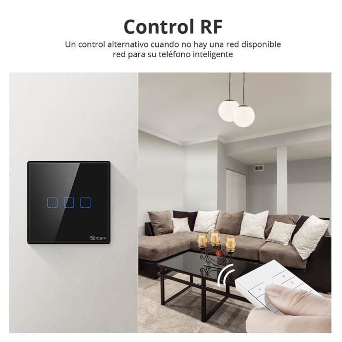 Mini Interrupteur sans fil Mural Connecté - WiFi - RF 433MHz