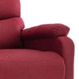 51281Haut de gamme® Fauteuil Relax électrique - Fauteuil de massage pour Salon ou Chambre à coucher - Bordeaux Tissu-2