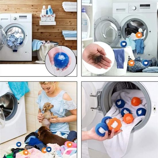 Attrape-poils pour machine à laver - Enlève les poils d'animaux domestiques  des vêtements, literie etc Vert : : Gros électroménager