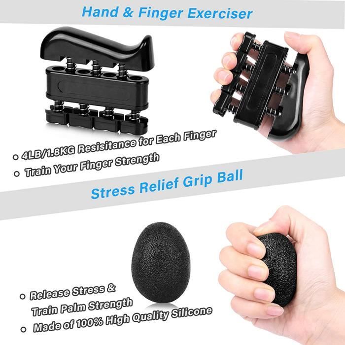 Gris-noir - JEFinger Exerciseur de doigts pour patients, pince à doigts,  récupération recyclable à 6 degrés, - Cdiscount Sport