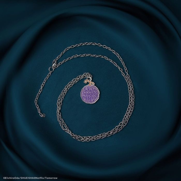 Collier One Piece – Fruit Du Démon – Alliage Doré – Accessoire Cosplay – Cadeau Fan Anime – Homme, Femme, Enfant