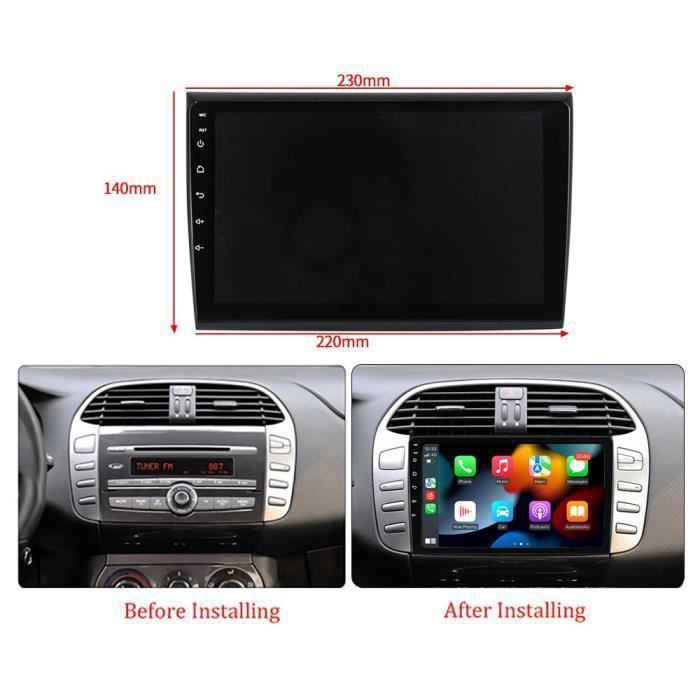 Autoradio GPS Bluetooth pour Fiat Bravo 198 2 II 2007 - 2014 CarPlay  Android Auto Radio Stéréo Navigation Écran Tactile - Cdiscount Auto