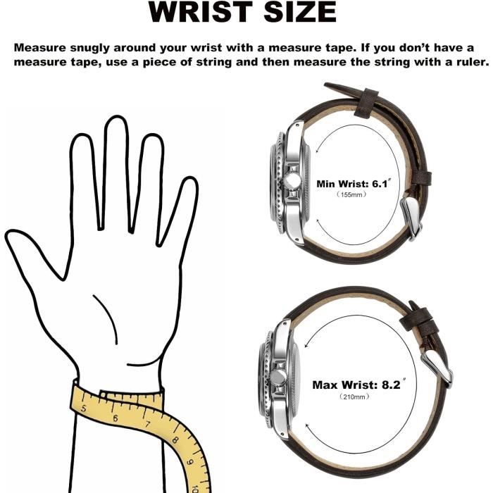 Bracelet Montre Cuir Bracelet De Montre En Cuir Marron Clair 21 Mm