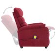 51281Haut de gamme® Fauteuil Relax électrique - Fauteuil de massage pour Salon ou Chambre à coucher - Bordeaux Tissu-3