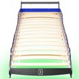 LEXLIFE Lit Enfant en bois avec LED - 90 x 200 cm - Cadre de lit voiture Pour Enfants - Bleu-3