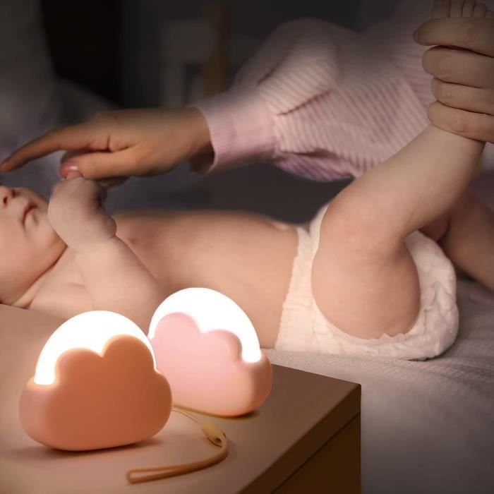 Veilleuse Bébé Nomade,Lot De 2 Led Nuage Lumière Murale,Lampe De Nuit  Batterie,Lampe De Chevet Maternité Rechargeable,To[x3807] - Cdiscount  Puériculture & Eveil bébé