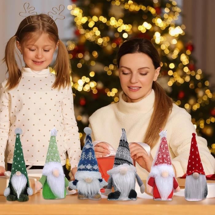 Calendrier De L'Avent Gnomes 2024 - 24 Poches Avec Lutins En Peluche - Décor De Noël - Compte à Rebours Festif