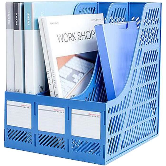 Boîte De Classement A4 En PVC – Dos 88mm, Ressort Verrouillage | Lot De 2, Bleu, Pour Bureau, Archives