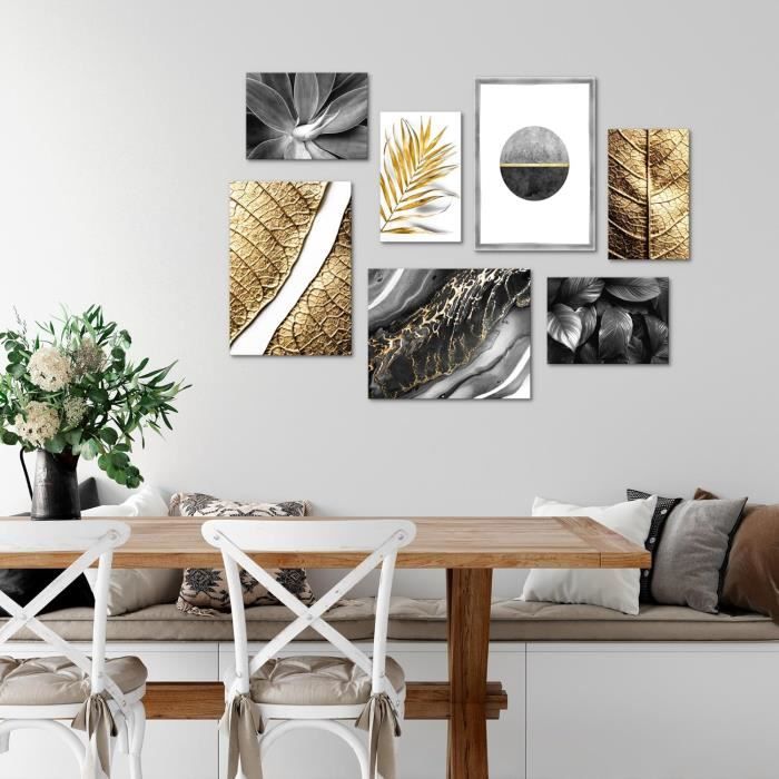 Runa art Tableau Décoration Murale Plage Mer 150x70 cm - 4 Panneaux Deco Toile Prêt à Accrocher