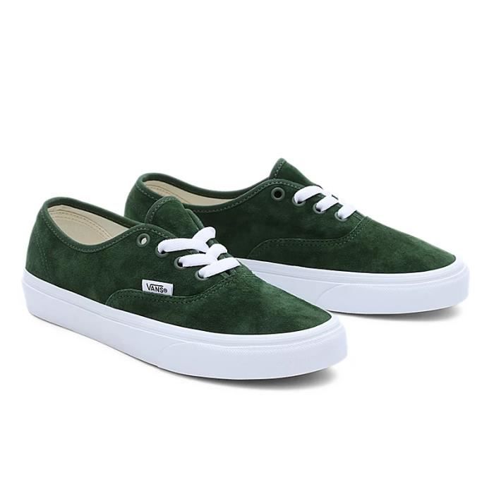 Baskets Vans AUTHENTIC VN0009PVBXU VERT VANS AUTHENTIC DAIM VERT Mixte Adulte Lacets Plat Vert Cdiscount Chaussures