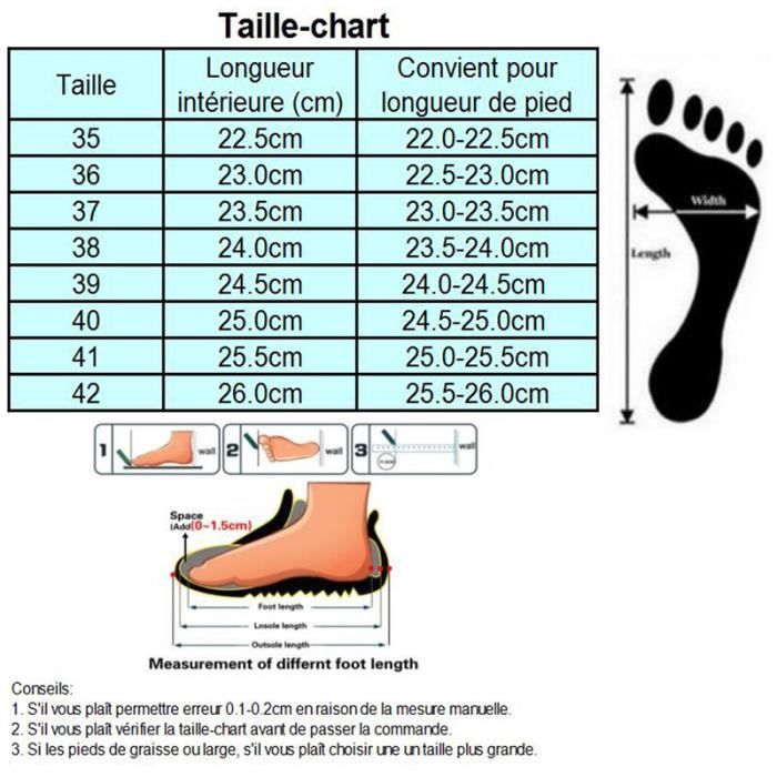 Taille soulier 2025 femme