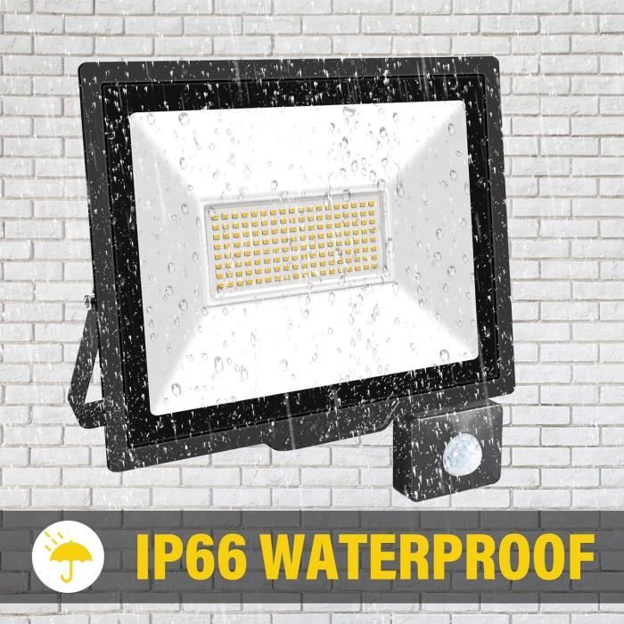 Spot Exterieur Led 2 Projecteurs LED Extérieur 100W - Blanc Chaud 3500K, IP66, 10000LM - Pour Jardin, Terrasse, Garage Spot Exterieur Led 2 Projecteurs LED Extérieur 100W - Blanc Chaud 3500K, IP66, 10000LM - Pour Jardin, Terrasse, Garage
