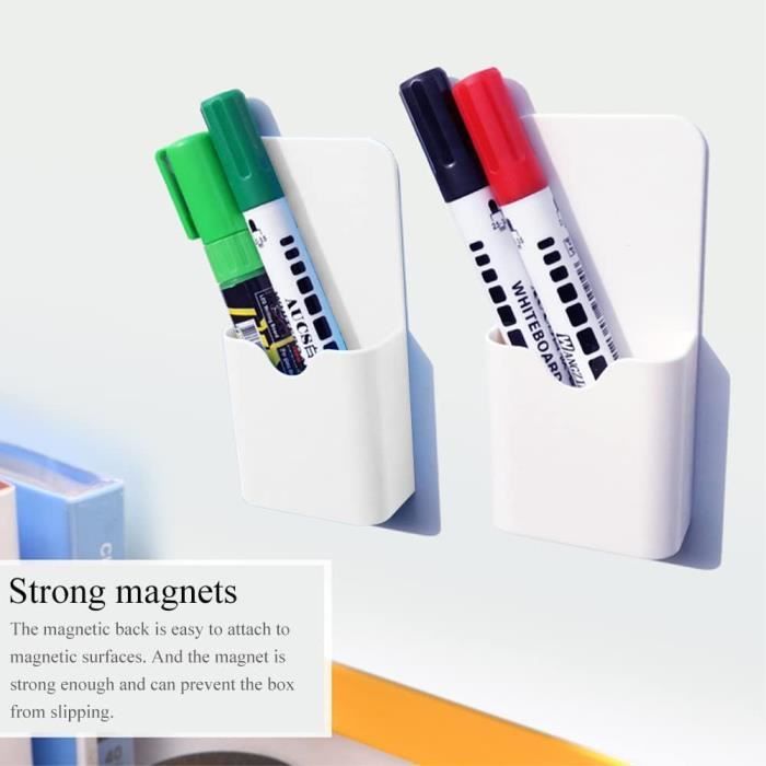Porte-stylo Magnétique Rose Pour Tableau Blanc - Rangement Bureau - Aimant Puissant - 13 Cm