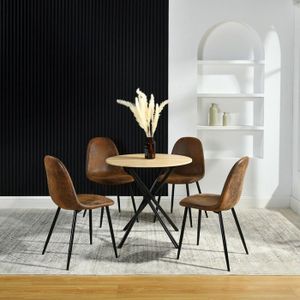 Fauteuil de jardin empilable ESSENTIA Wengé / Praline - 56 x 63 x 88 cm