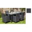 Salon De Jardin Table Futura Graphite 4 Fauteuils Graphite