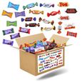 BOX GOURMANDE - Assortiment de 100 Mini-Chocolats : Célébrations, Kinder, Milka, Daim, Toblerone-0