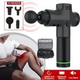Massage Gun Professional Carbon Black LCD Screen 30 Speeds - Cordless_voghion.com