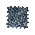 Carrelage mosaïque galets naturels gris anthracite - OLA - 11 dalles de 30x30 cm - Intérieur et extérieur-0