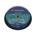 DVD-RW VERBATIM - Spindle 10 - 4x - 4.7 Go - Argent mat-0