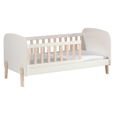 Lit blanc Kiddy Toddler - Vipack - Pin massif et MDF - Protection antichute - 1 place - Blanc-0