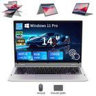 DALIFER PC portable 14" - Intel N4000 (jusqu'à 3,0 GHz) - 8 Go DDR4 RAM 256 Go SSD - Windows 11PRO - Écran orientable à 360° - Écran