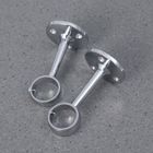 TOYVIAN Support de plafond réglable - Tringle à rideau - Blanc - Lot de 2 - Capacité 4,9 kg - Installation facile