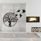 YSTP Décoration murale - Arbre de vie - Métal - 49 cm - Noir - Contemporain