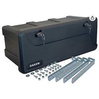 Boîte à outils Blackit 3 - 750 x 300 x 355 mm - Coffre de rangement pour remorque - 50 l - avec supports