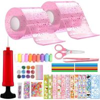 1 ensemble Nano Tape Bubble Kit, 9.8 ft ×2 in Pink Nano Tape Bubble for Making Bubbles DIY Craft Kit Party Favors for 14+ Age.