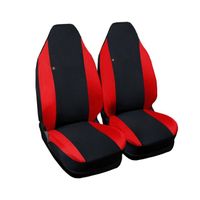 Housses de siège deux-colorés pour Smart fortwo 2ème série - noir rouge