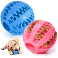 2 balles de jouet pour chien, jouet de dents propres à mâcher, balle de jouet d'entraînement éducatif IQ