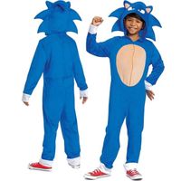 Déguisement Sonic - DISGUISE - Modèle Sonic - Costume de carnaval 7-8 ans - Bleu