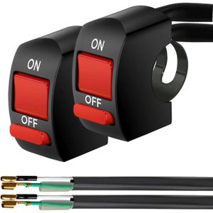 TONYSA Phare LED monté sur guidon de moto, 7/8 pouces, interrupteur