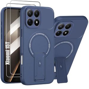 Étui Magnétique Matte Antichoc avec Support Anneau - Housse de Téléphone Universelle pour Realme C31 (Vert foncé