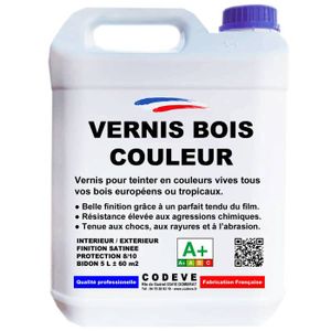 PEINTURE - VERNIS Vernis Bois Couleur - Pot 5 L   - Codeve Bois - Bleu