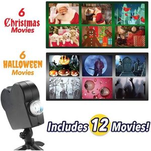 VISIONNEUSE DIAPOSITIVE Projecteur Laser de noël Halloween 12 films lumièr