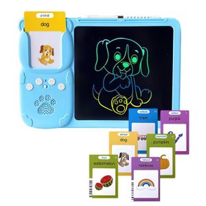 JEU D'APPRENTISSAGE Cartes Flash parlantes - 510 mots Jeux d'apprentissage creatifs pour enfants, tablette d'écriture dessin LCD(bleu)